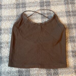 American Eagle Outfitters Chocolate Lace Cami • Sz large
